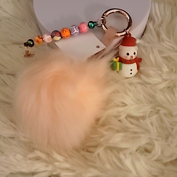 Hand Crafted Accessories - Snowman key ring / charm